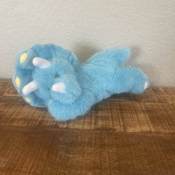 Little Miracles Blue Triceratops Dinosaur Plush 10" Stuffed Toy Lovey Baby - Picture 2 of 9